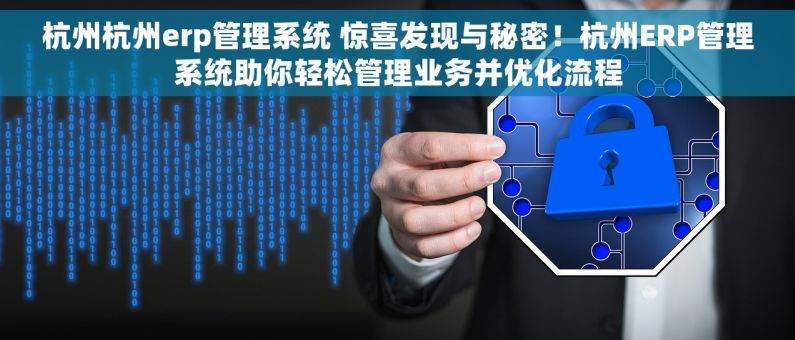 杭州杭州erp管理系统 惊喜发现与秘密！杭州ERP管理系统助你轻松管理业务并优化流程