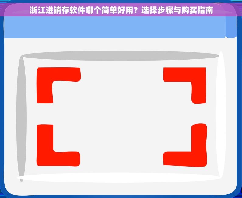 浙江进销存软件哪个简单好用？选择步骤与购买指南