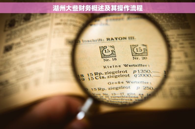 湖州大些财务概述及其操作流程