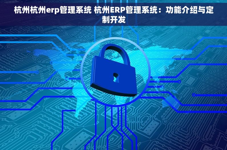 杭州杭州erp管理系统 杭州ERP管理系统：功能介绍与定制开发