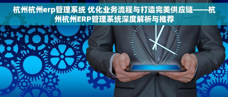 杭州杭州erp管理系统 优化业务流程与打造完美供应链——杭州杭州ERP管理系统深度解析与推荐