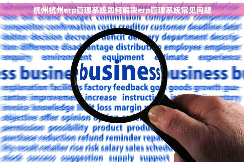杭州杭州erp管理系统如何解决erp管理系统常见问题