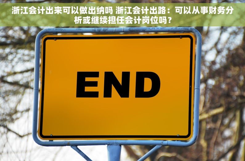 浙江会计出来可以做出纳吗 浙江会计出路：可以从事财务分析或继续担任会计岗位吗？