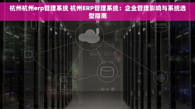 杭州杭州erp管理系统 杭州ERP管理系统：企业管理影响与系统选型指南