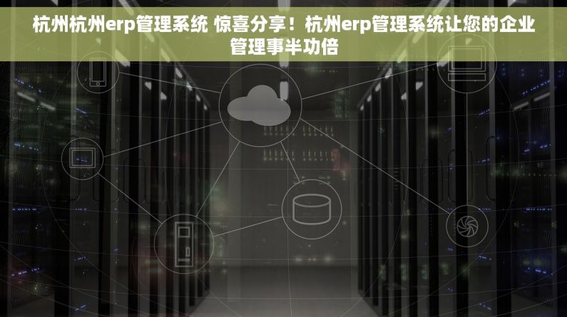 杭州杭州erp管理系统 惊喜分享！杭州erp管理系统让您的企业管理事半功倍