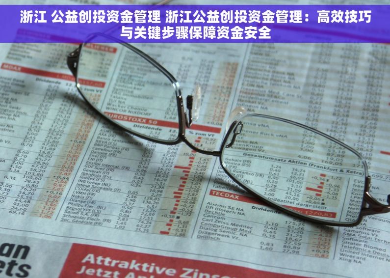 浙江 公益创投资金管理 浙江公益创投资金管理：高效技巧与关键步骤保障资金安全