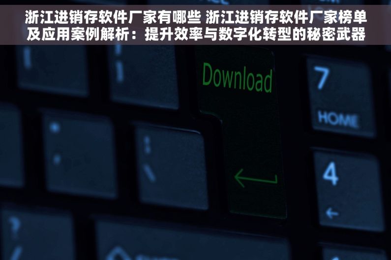 浙江进销存软件厂家有哪些 浙江进销存软件厂家榜单及应用案例解析：提升效率与数字化转型的秘密武器