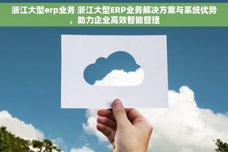 浙江大型erp业务 浙江大型ERP业务解决方案与系统优势，助力企业高效智能管理