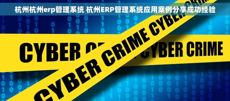 杭州杭州erp管理系统 杭州ERP管理系统应用案例分享成功经验