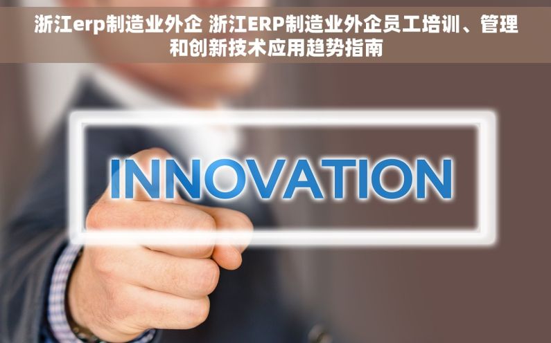 浙江erp制造业外企 浙江ERP制造业外企员工培训、管理和创新技术应用趋势指南