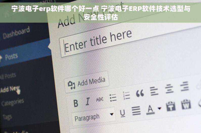 宁波电子erp软件哪个好一点 宁波电子ERP软件技术选型与安全性评估