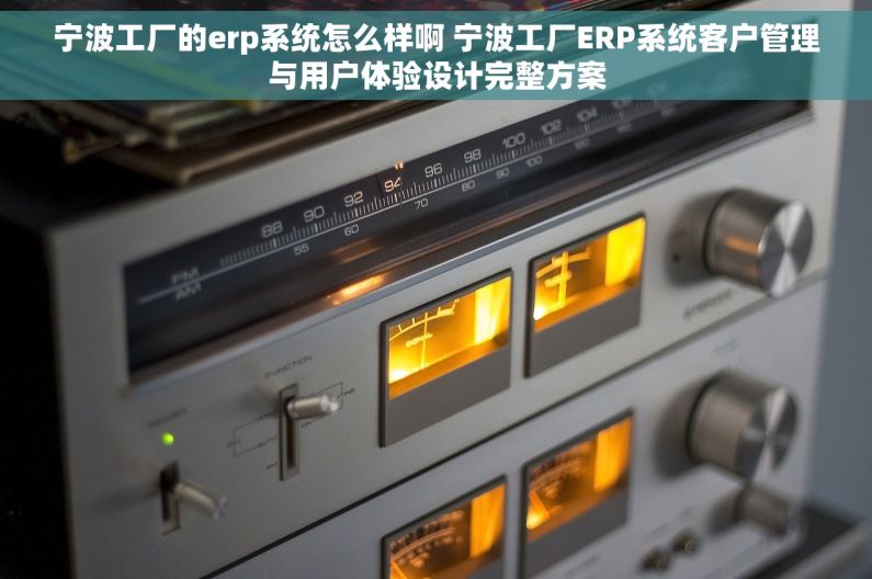 宁波工厂的erp系统怎么样啊 宁波工厂ERP系统客户管理与用户体验设计完整方案