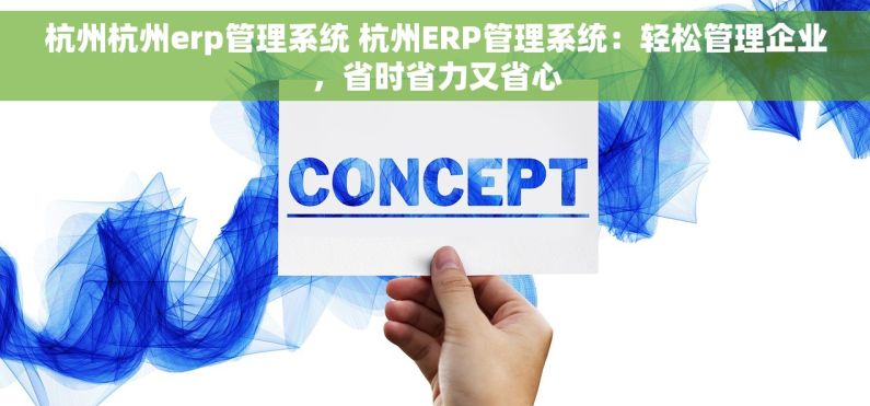 杭州杭州erp管理系统 杭州ERP管理系统：轻松管理企业，省时省力又省心