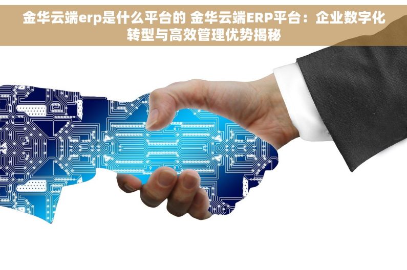 金华云端erp是什么平台的 金华云端ERP平台：企业数字化转型与高效管理优势揭秘