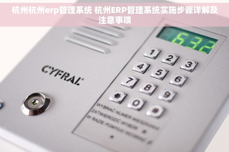 杭州杭州erp管理系统 杭州ERP管理系统实施步骤详解及注意事项