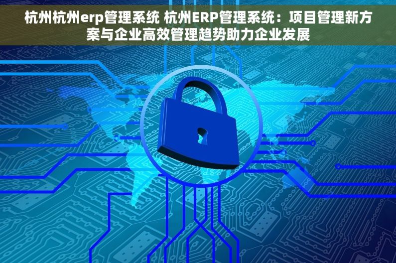 杭州杭州erp管理系统 杭州ERP管理系统：项目管理新方案与企业高效管理趋势助力企业发展