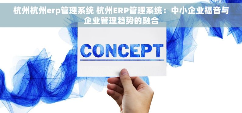 杭州杭州erp管理系统 杭州ERP管理系统：中小企业福音与企业管理趋势的融合
