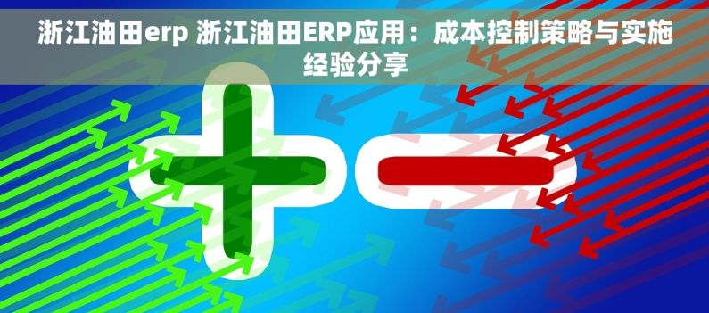 浙江油田erp 浙江油田ERP应用：成本控制策略与实施经验分享