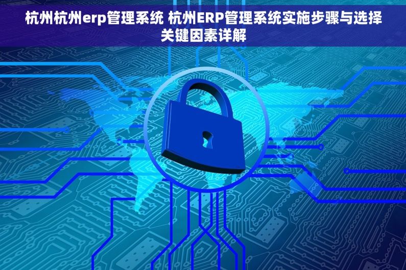 杭州杭州erp管理系统 杭州ERP管理系统实施步骤与选择关键因素详解