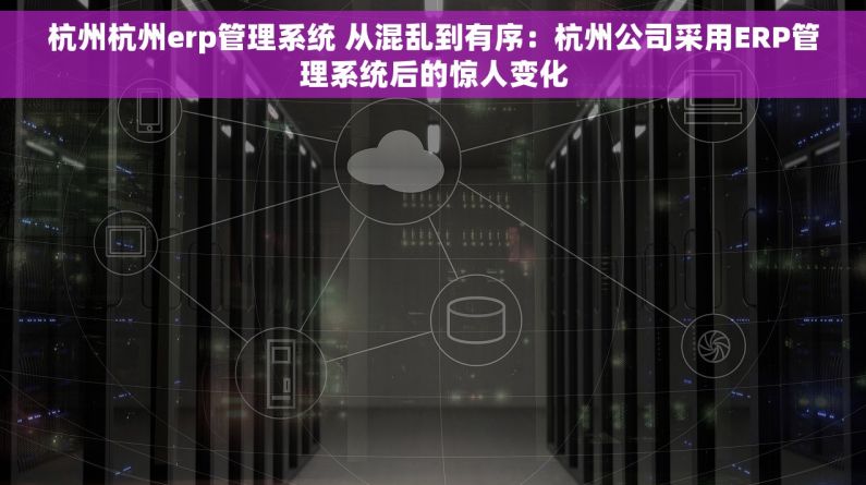 杭州杭州erp管理系统 从混乱到有序：杭州公司采用ERP管理系统后的惊人变化