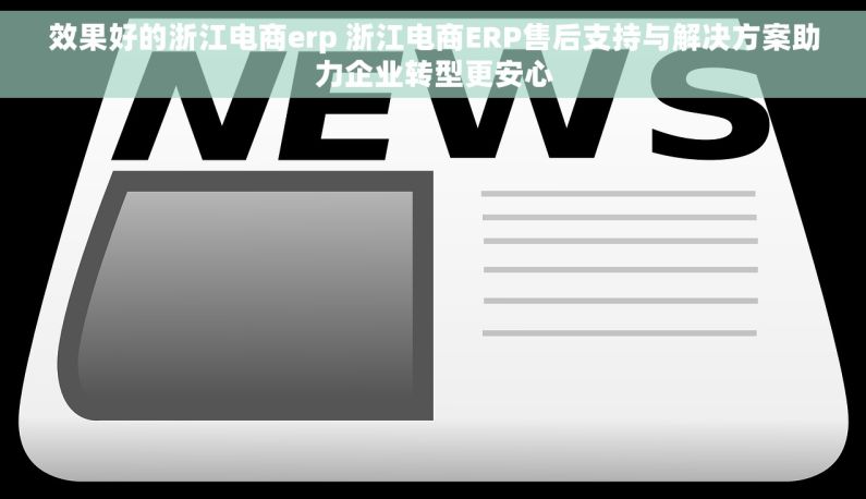 效果好的浙江电商erp 浙江电商ERP售后支持与解决方案助力企业转型更安心