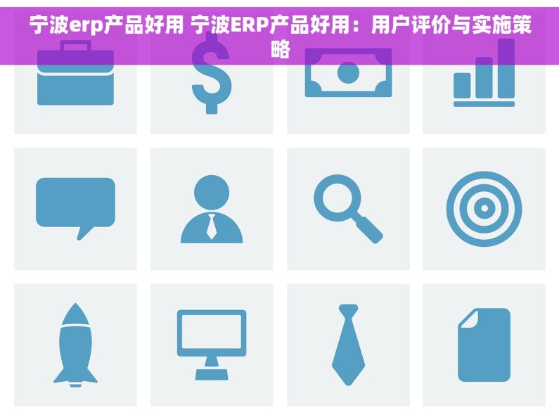 宁波erp产品好用 宁波ERP产品好用：用户评价与实施策略