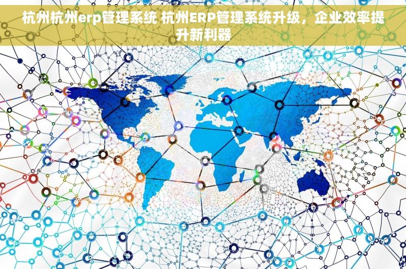 杭州杭州erp管理系统 杭州ERP管理系统升级，企业效率提升新利器