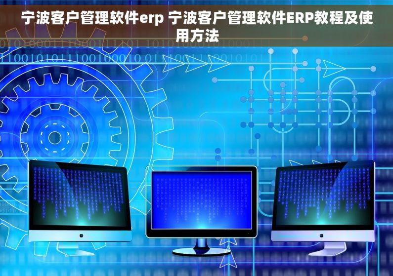 宁波客户管理软件erp 宁波客户管理软件ERP教程及使用方法
