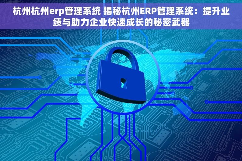 杭州杭州erp管理系统 揭秘杭州ERP管理系统：提升业绩与助力企业快速成长的秘密武器