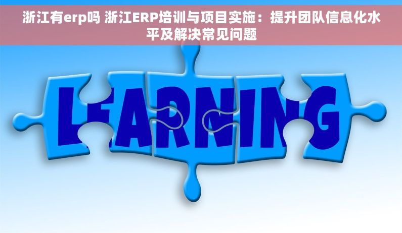 浙江有erp吗 浙江ERP培训与项目实施：提升团队信息化水平及解决常见问题