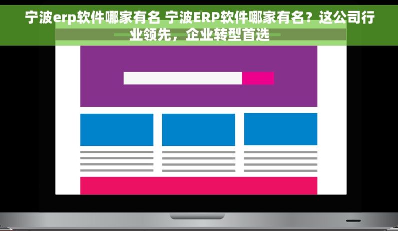 宁波erp软件哪家有名 宁波ERP软件哪家有名？这公司行业领先，企业转型首选