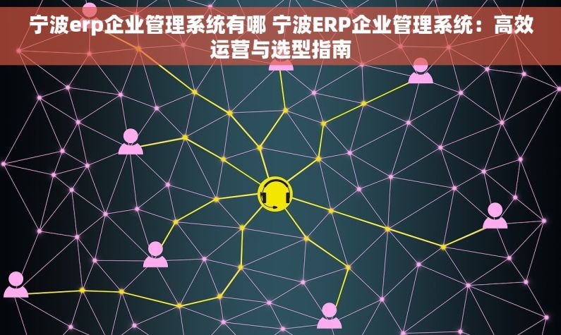 宁波erp企业管理系统有哪 宁波ERP企业管理系统：高效运营与选型指南