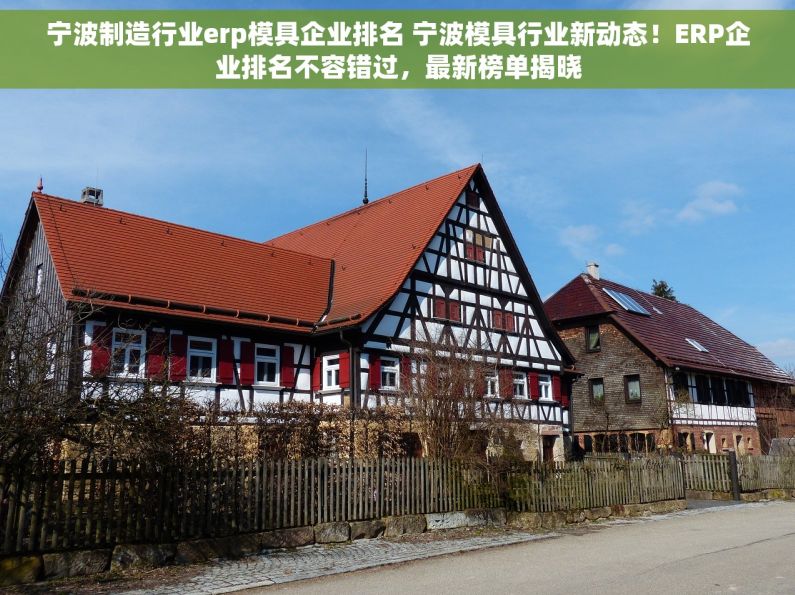 宁波制造行业erp模具企业排名 宁波模具行业新动态！ERP企业排名不容错过，最新榜单揭晓