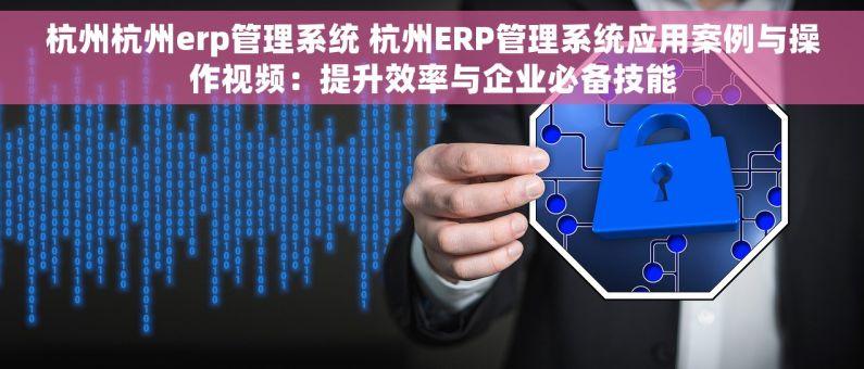 杭州杭州erp管理系统 杭州ERP管理系统应用案例与操作视频：提升效率与企业必备技能