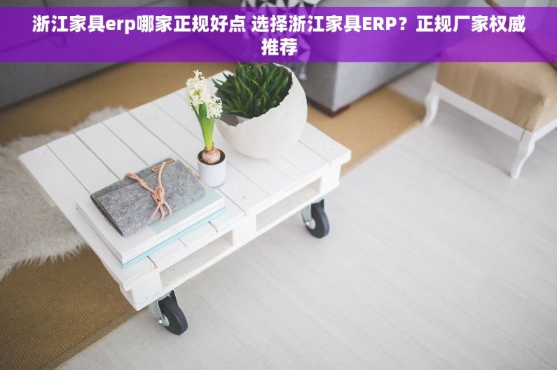浙江家具erp哪家正规好点 选择浙江家具ERP？正规厂家权威推荐