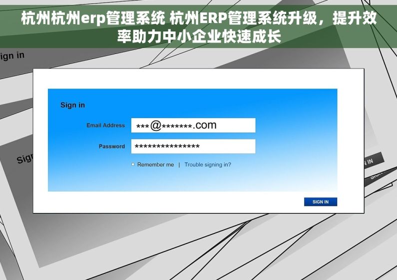 杭州杭州erp管理系统 杭州ERP管理系统升级，提升效率助力中小企业快速成长