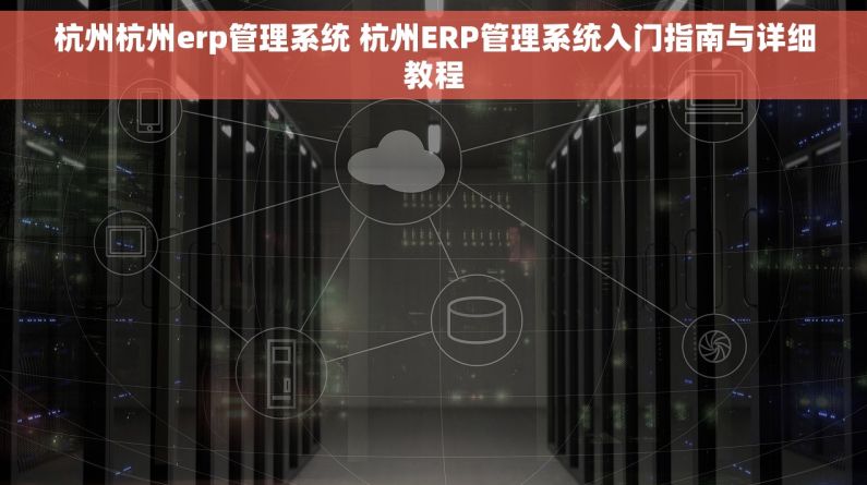 杭州杭州erp管理系统 杭州ERP管理系统入门指南与详细教程