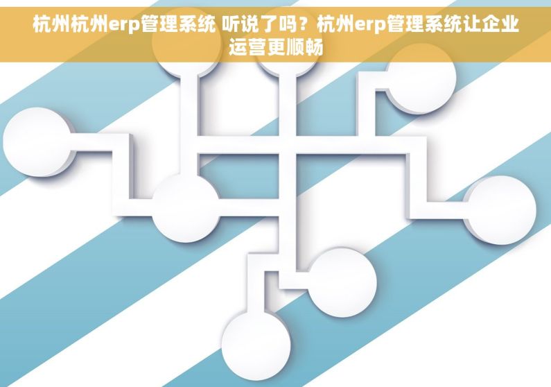 杭州杭州erp管理系统 听说了吗？杭州erp管理系统让企业运营更顺畅