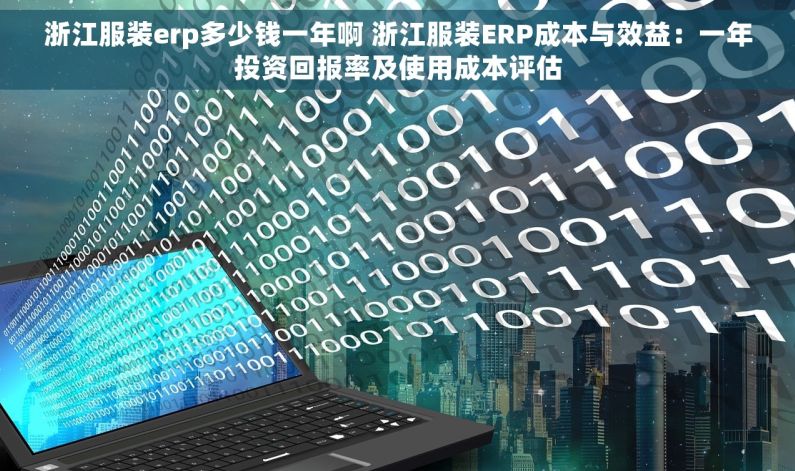 浙江服装erp多少钱一年啊 浙江服装ERP成本与效益：一年投资回报率及使用成本评估