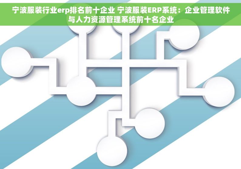 宁波服装行业erp排名前十企业 宁波服装ERP系统：企业管理软件与人力资源管理系统前十名企业