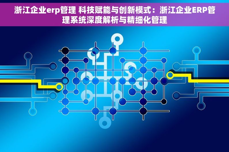 浙江企业erp管理 科技赋能与创新模式：浙江企业ERP管理系统深度解析与精细化管理