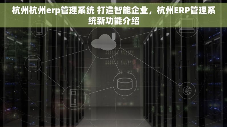 杭州杭州erp管理系统 打造智能企业，杭州ERP管理系统新功能介绍