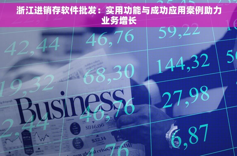 浙江进销存软件批发：实用功能与成功应用案例助力业务增长