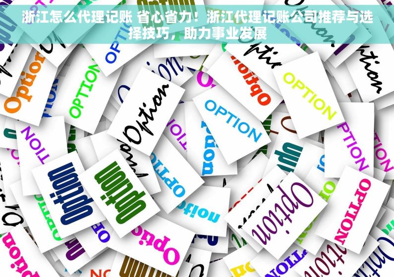 浙江怎么代理记账 省心省力！浙江代理记账公司推荐与选择技巧，助力事业发展