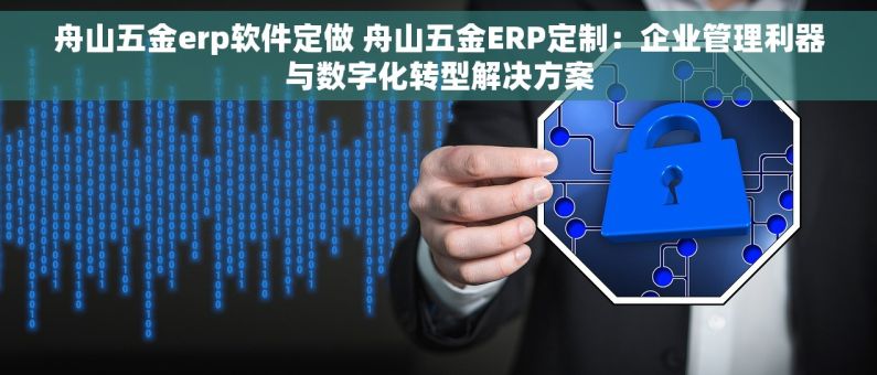 舟山五金erp软件定做 舟山五金ERP定制：企业管理利器与数字化转型解决方案
