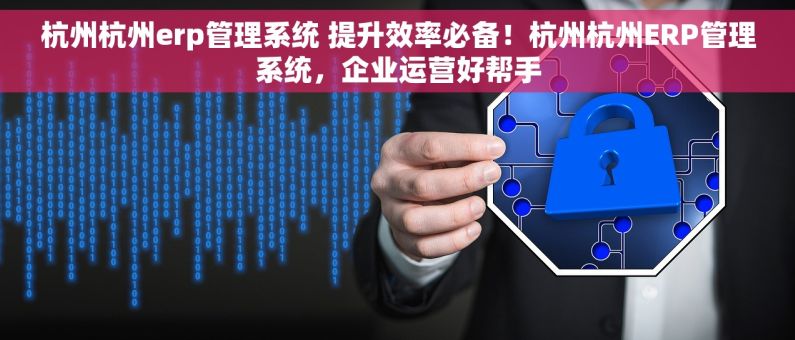 杭州杭州erp管理系统 提升效率必备！杭州杭州ERP管理系统，企业运营好帮手