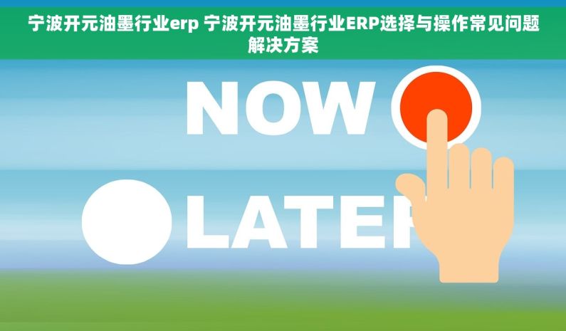 宁波开元油墨行业erp 宁波开元油墨行业ERP选择与操作常见问题解决方案