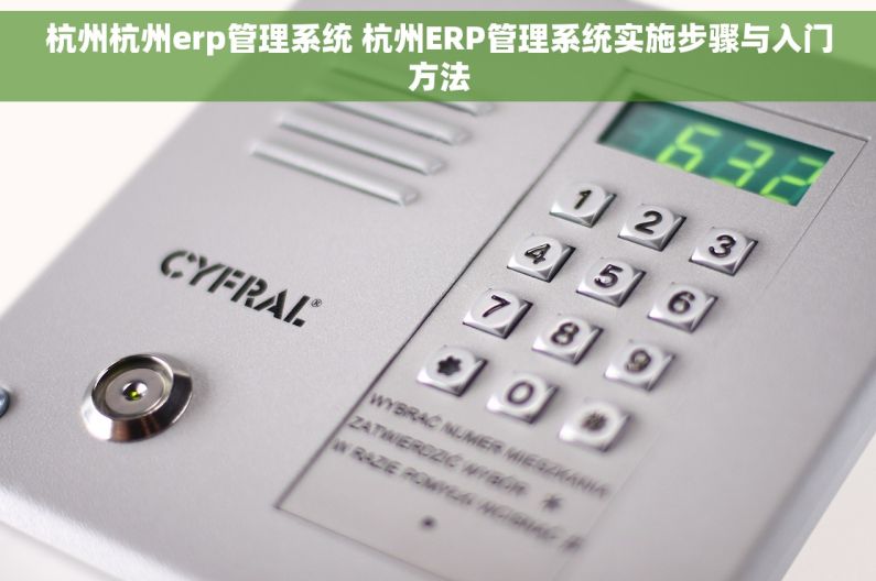 杭州杭州erp管理系统 杭州ERP管理系统实施步骤与入门方法