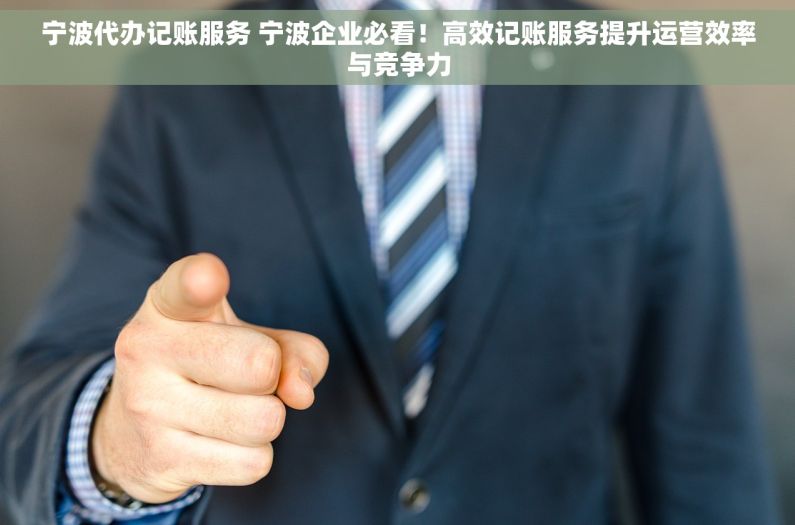 宁波代办记账服务 宁波企业必看！高效记账服务提升运营效率与竞争力
