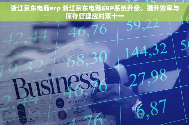 浙江京东电商erp 浙江京东电商ERP系统升级，提升效率与库存管理应对双十一